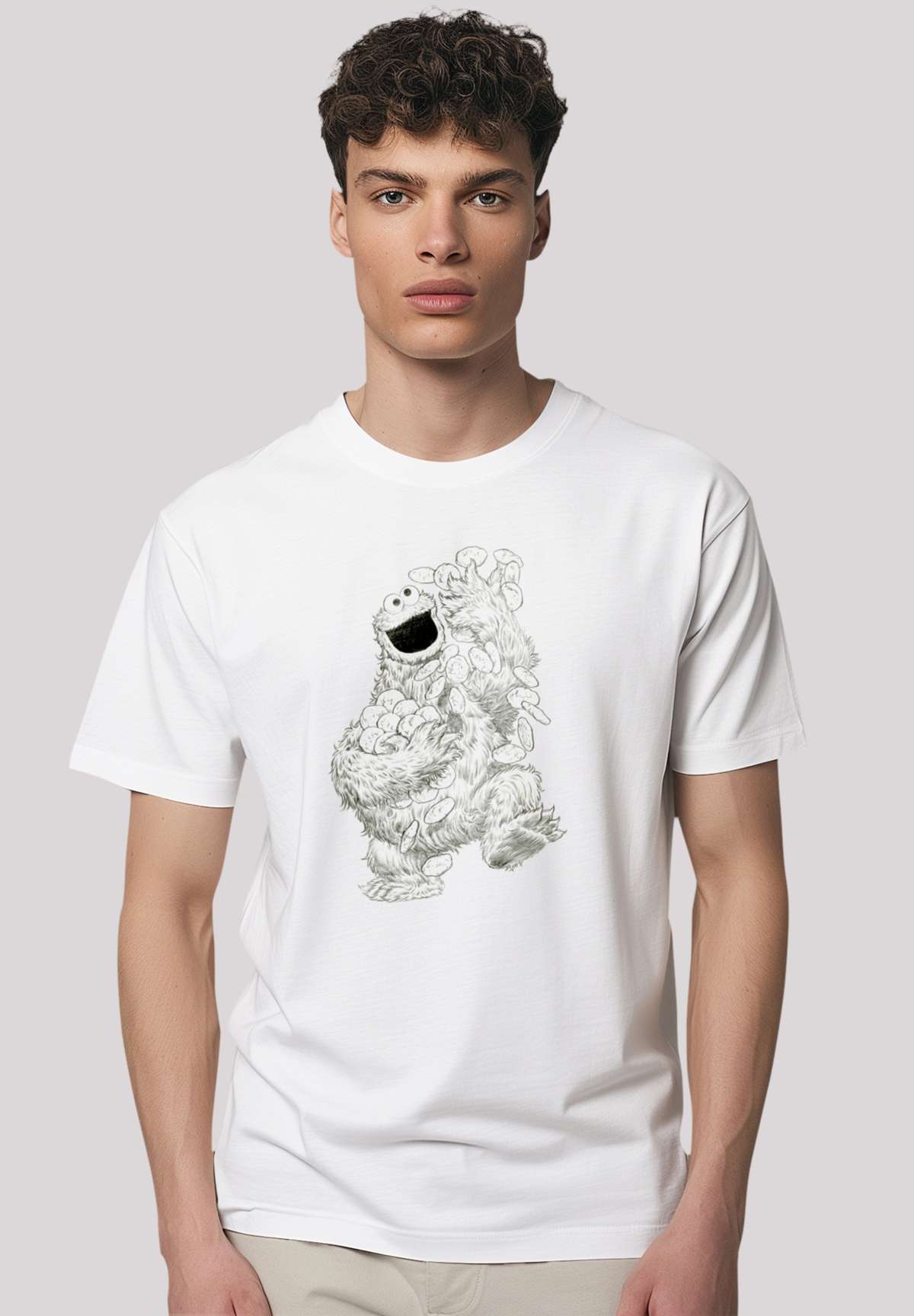 футболка Sesamstra?e Cookie Monster Pencil Drawing