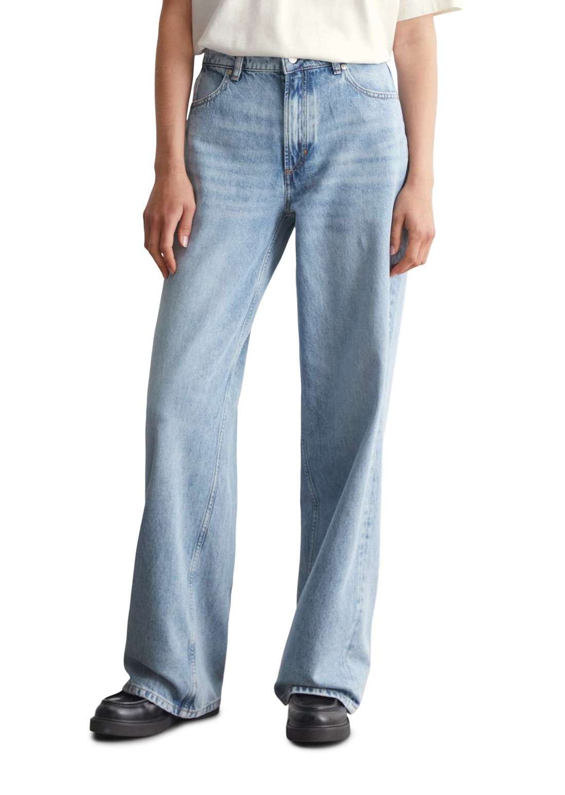 Широкие джинсы aus leichter Bio-Baumwoll-Qualität