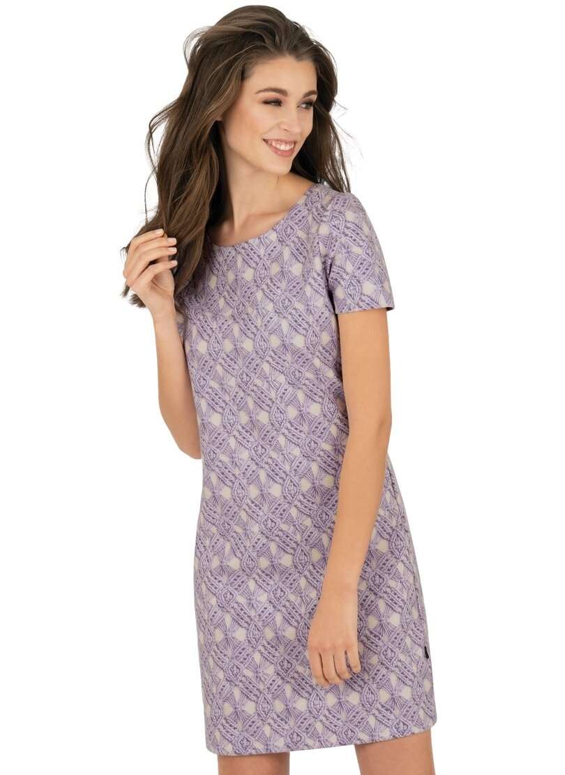 Платье из джерси TRIGEMA Kleid mit modischem Allover-Print in Strickoptik