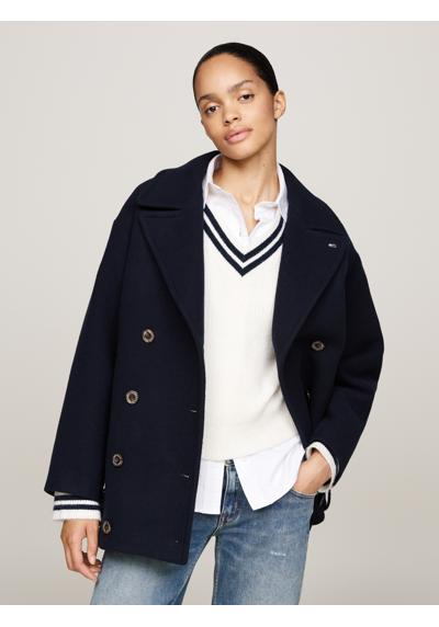 Короткое пальто с содержанием шерсти TJW WOOL PEACOAT