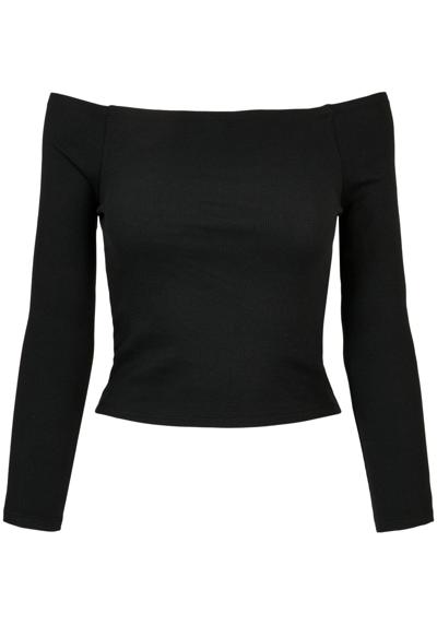 Рубашка с длинным рукавом Urban Classics Damen Ladies Off Shoulder Rib Longsleeve