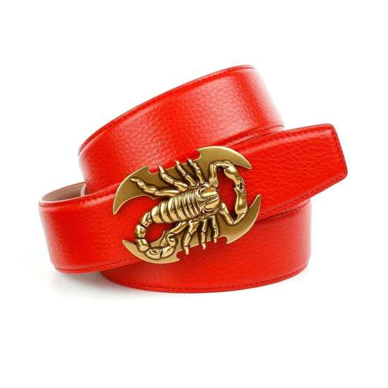 Кожаный ремень с застежкой «скорпион» для особых случаев.