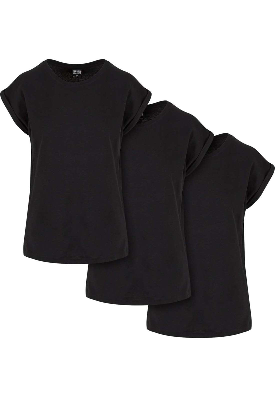 футболка Urban Classics Damen Ladies Extended Shoulder Tee 3-Pack