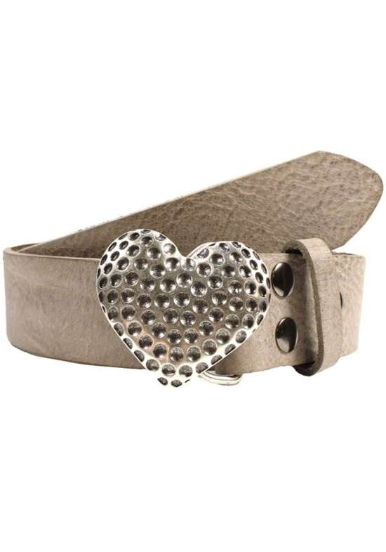 Кожаный ремень со сменной застежкой. Golf Herz Silber