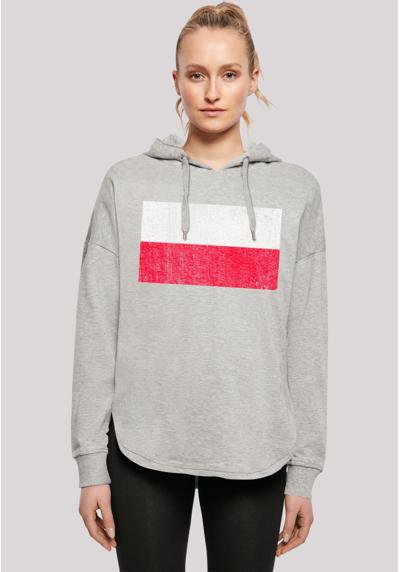 Толстовка с капюшоном Poland Polen Flagge distressed