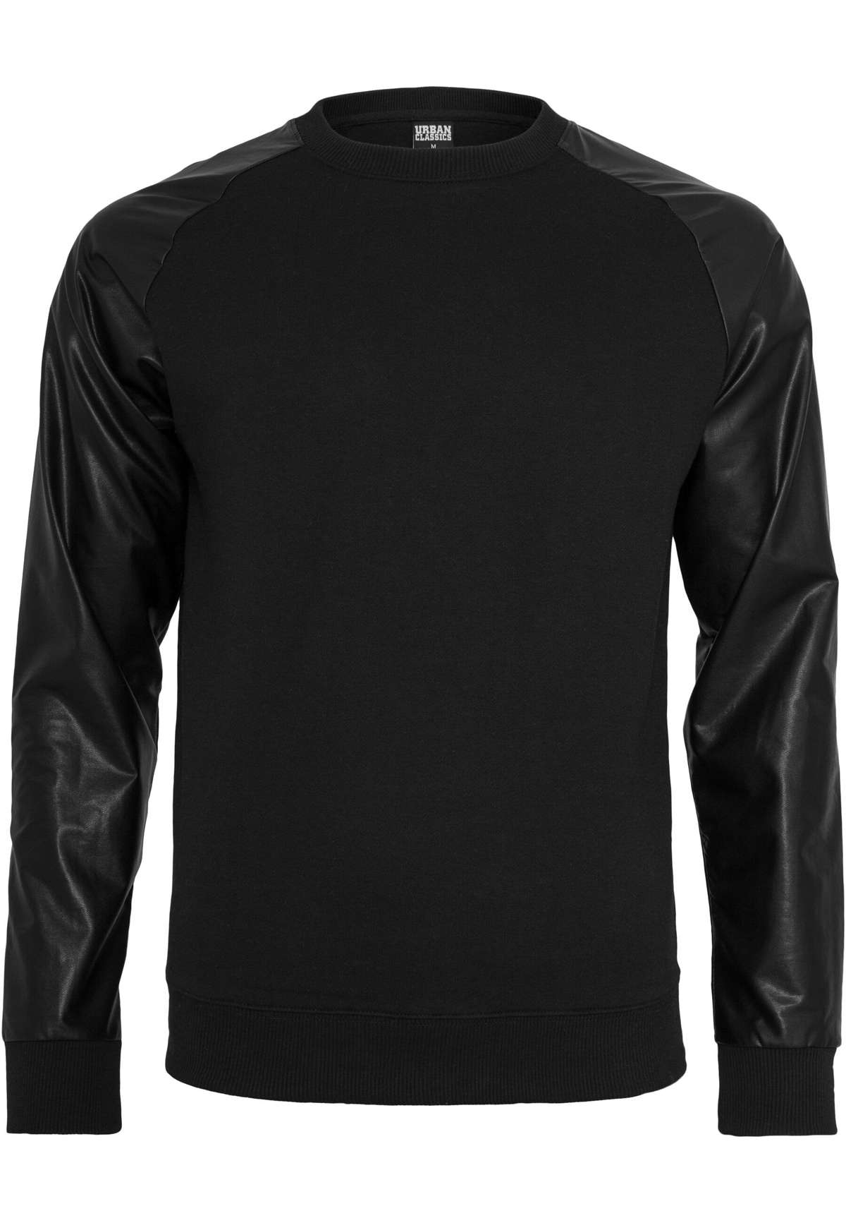 Свитер с круглым вырезом Urban Classics Herren Raglan Leather Imitation Crew