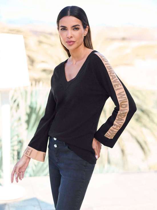 свитер с V-образным вырезом Pullover