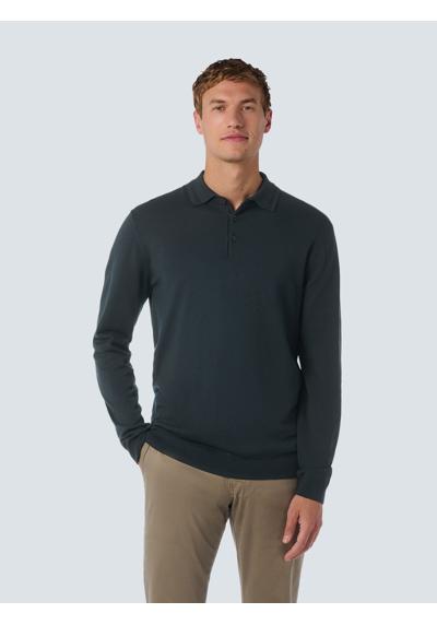 Свитер с круглым вырезом No Excess Langarmeliger Polo-Pullover