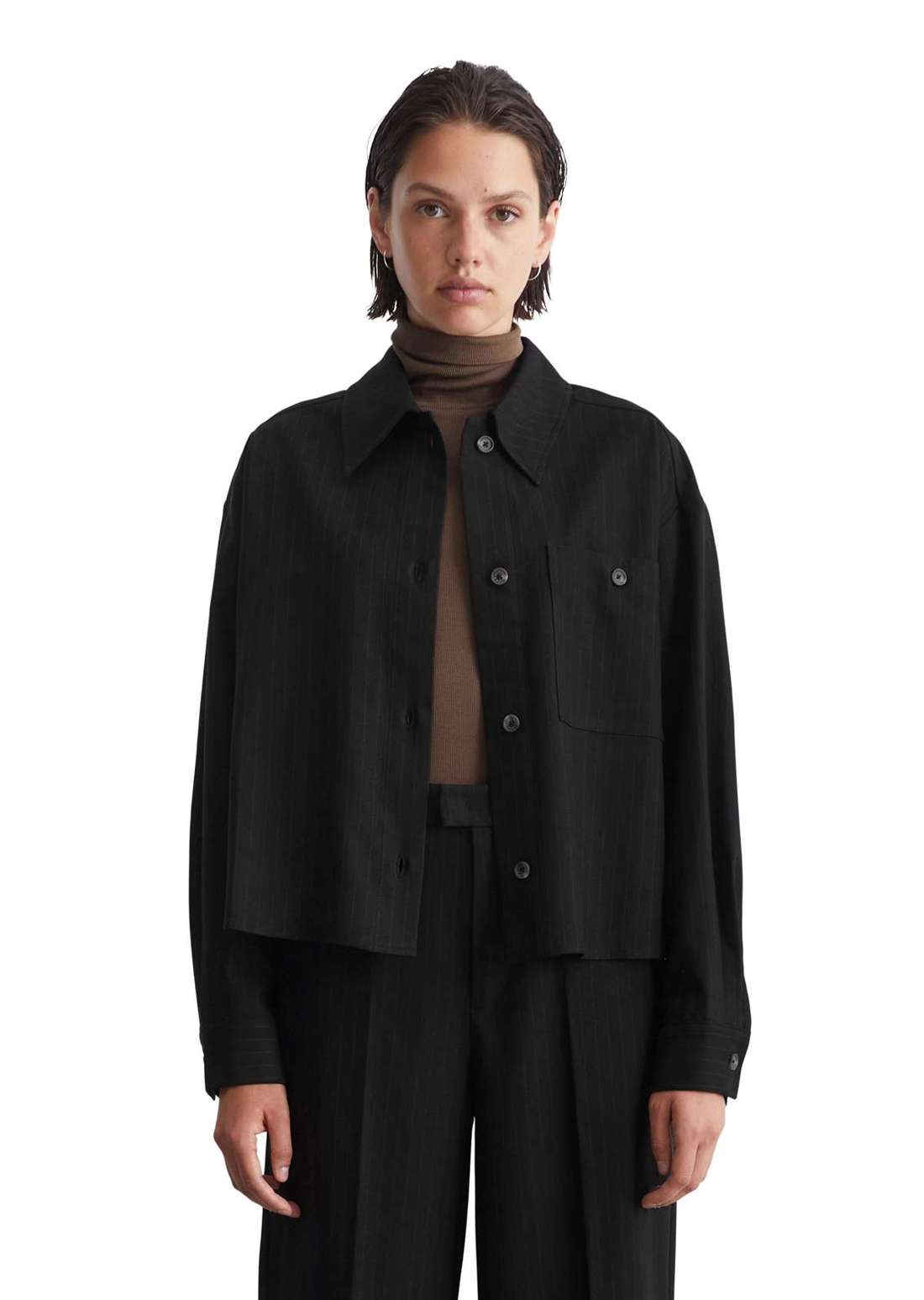 Блузка с длинными рукавами aus Bio-Baumwoll-Twill