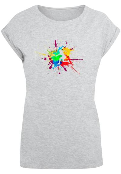 футболка Damen Ladies Color Splash Player Extended Shoulder Tee