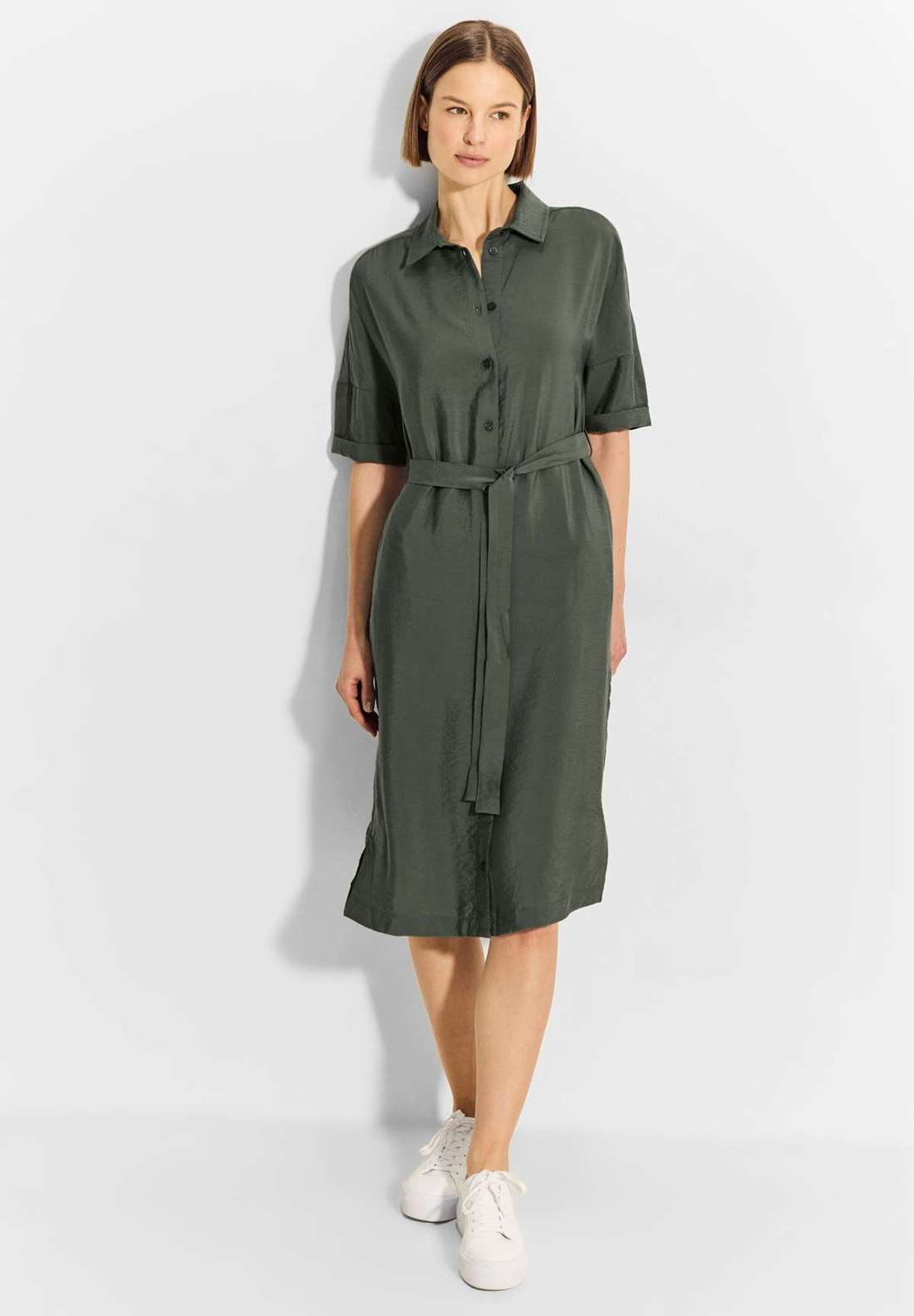 Платье-блузка с планкой на пуговицах