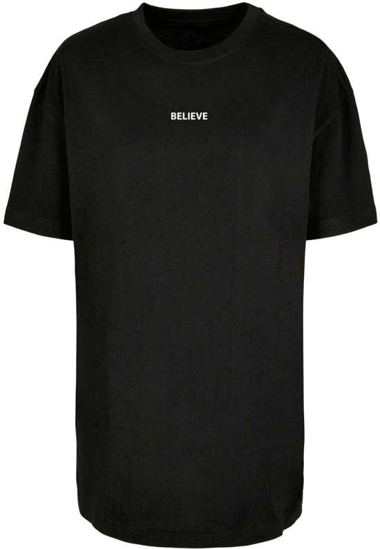 футболка Damen Ladies Believe Front Oversized Boyfriend Tee