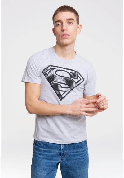 Футболка с крутым принтом спереди SUPERMAN - LOGO SCRIBBLE