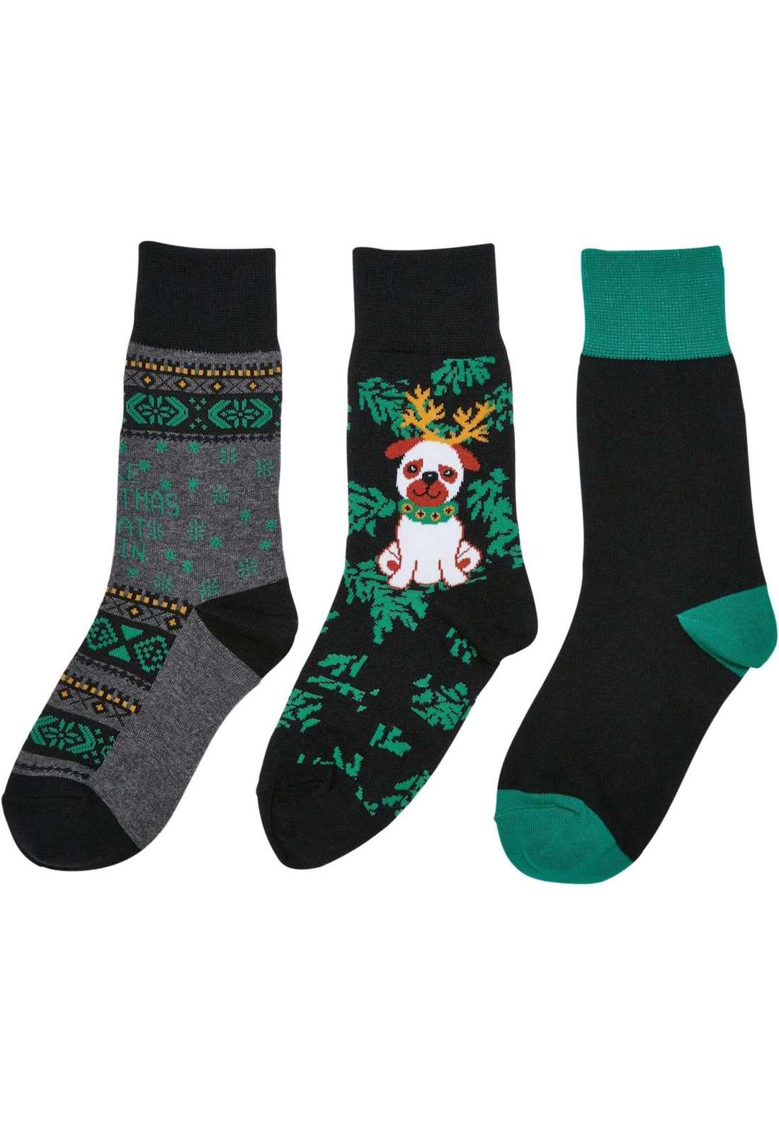 Базовые носки Urban Classics Unisex Christmas Dog Socks Kids 3-Pack