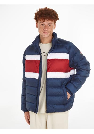 Пуховик с полосками в стиле колор-блок TJM BLOCK STRIPE LT DOWN JKT EXT