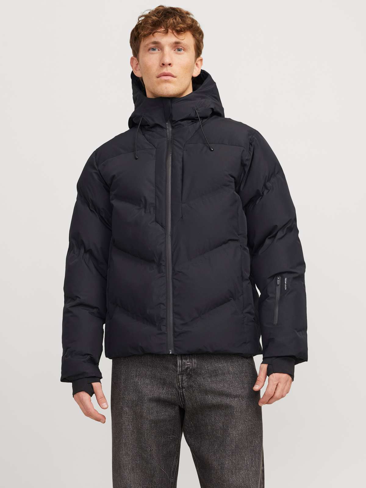 Стеганая куртка с капюшоном JCOSLAY HEAT QUILTED PUFFER SN