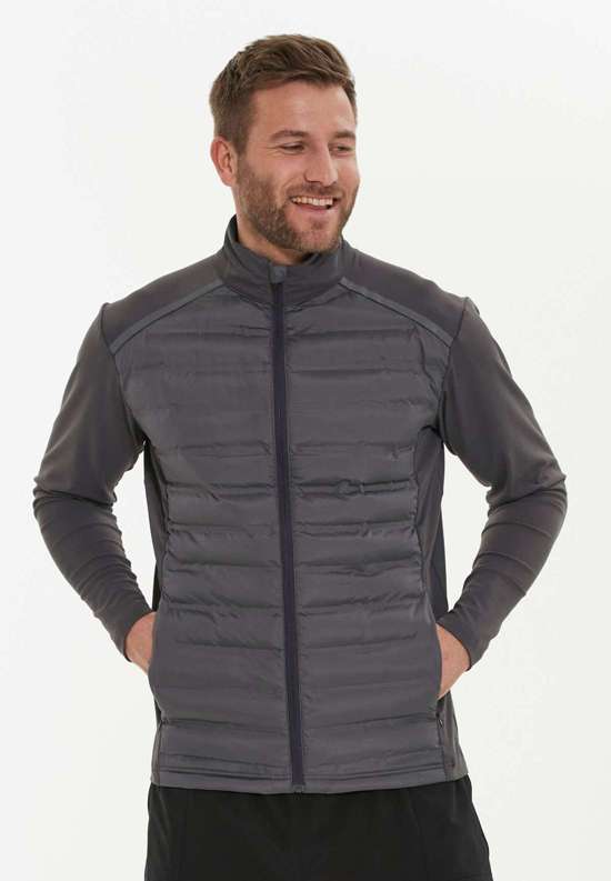 Беговая куртка с теплыми стегаными вставками MIDAN