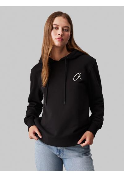 Толстовка с капюшоном и надписью-логотипом EMBROIDERED CK REGULAR HOODIE