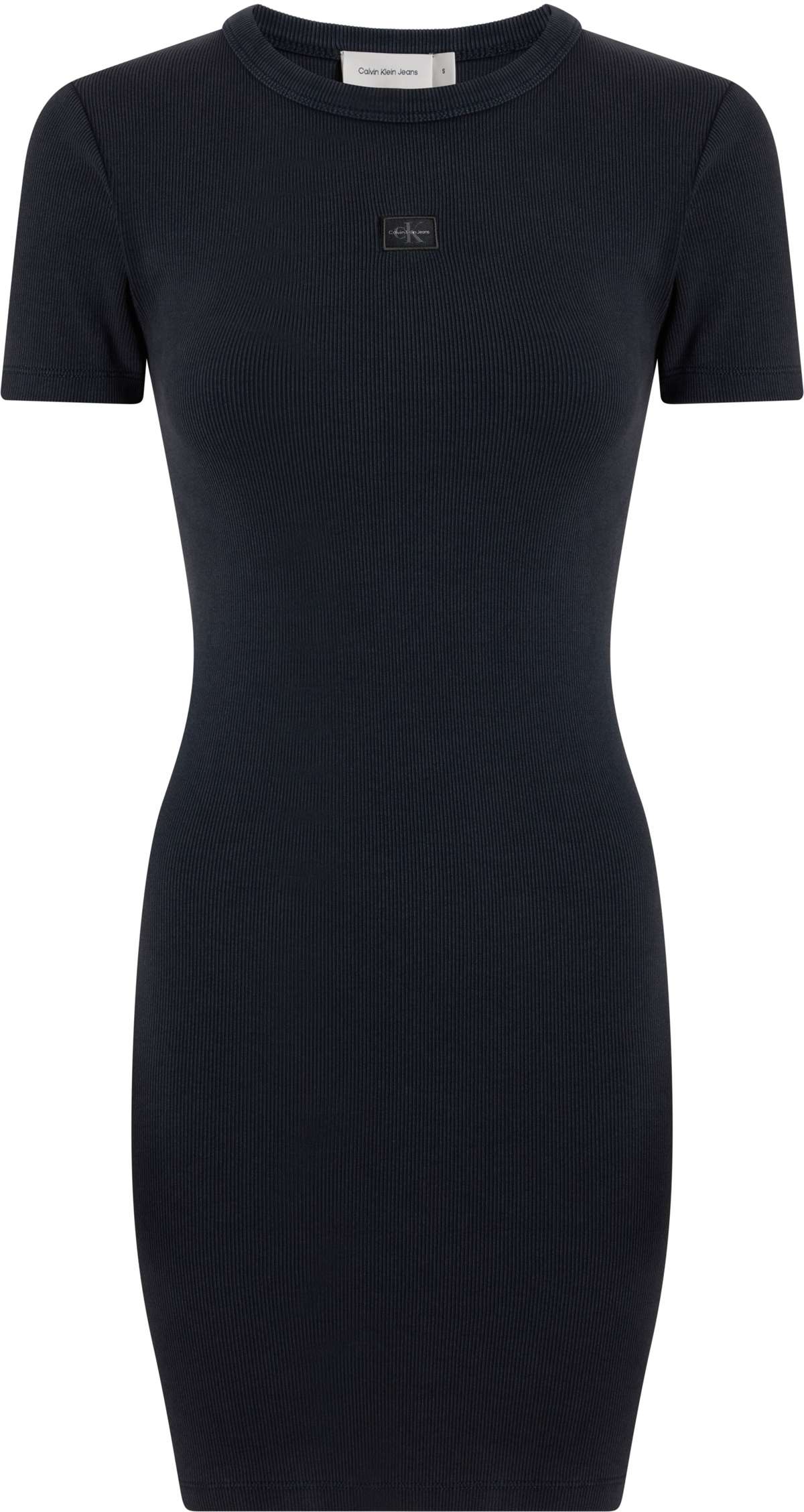 Платье-рубашка стираного вида WASHED WOVEN LABEL RIB DRESS