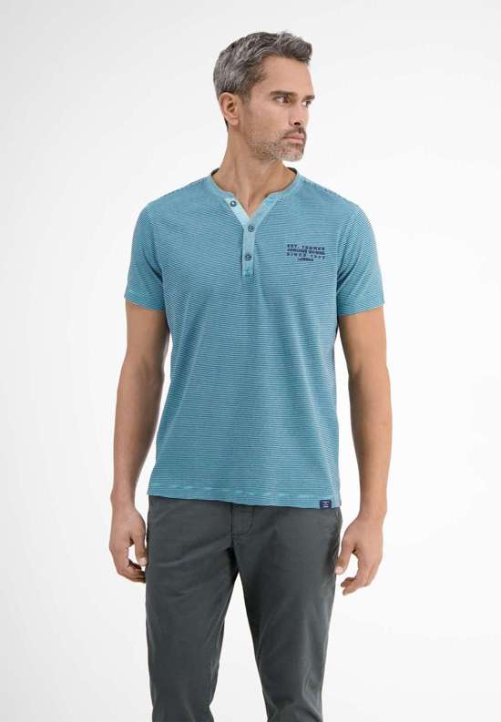 футболка LERROS Serafino mit Finelinerstreifen