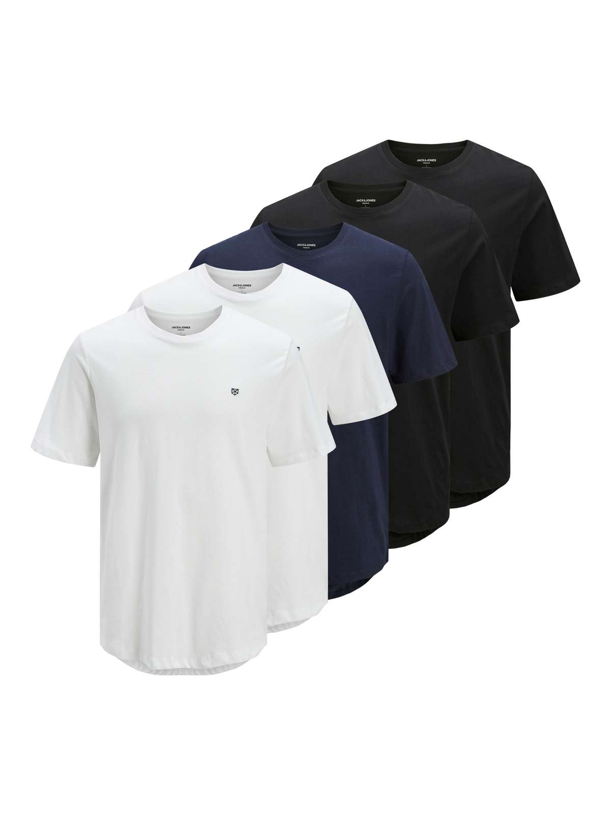 рубашка с круглым вырезом JPRBLABRODY TEE SS CREW NECK 5PK MP
