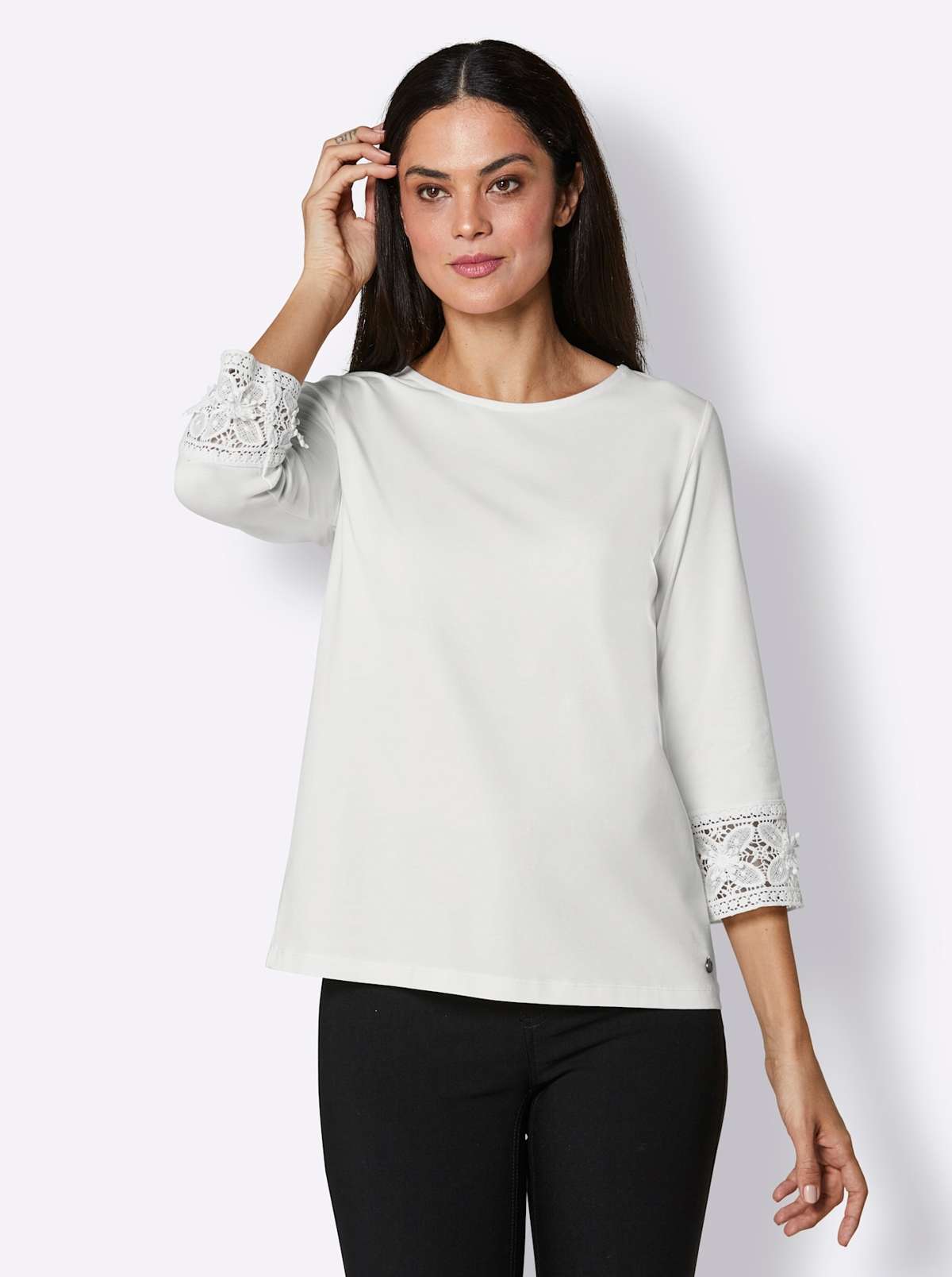 рубашка с рукавом 3/4 Modal-Baumwoll-Shirt