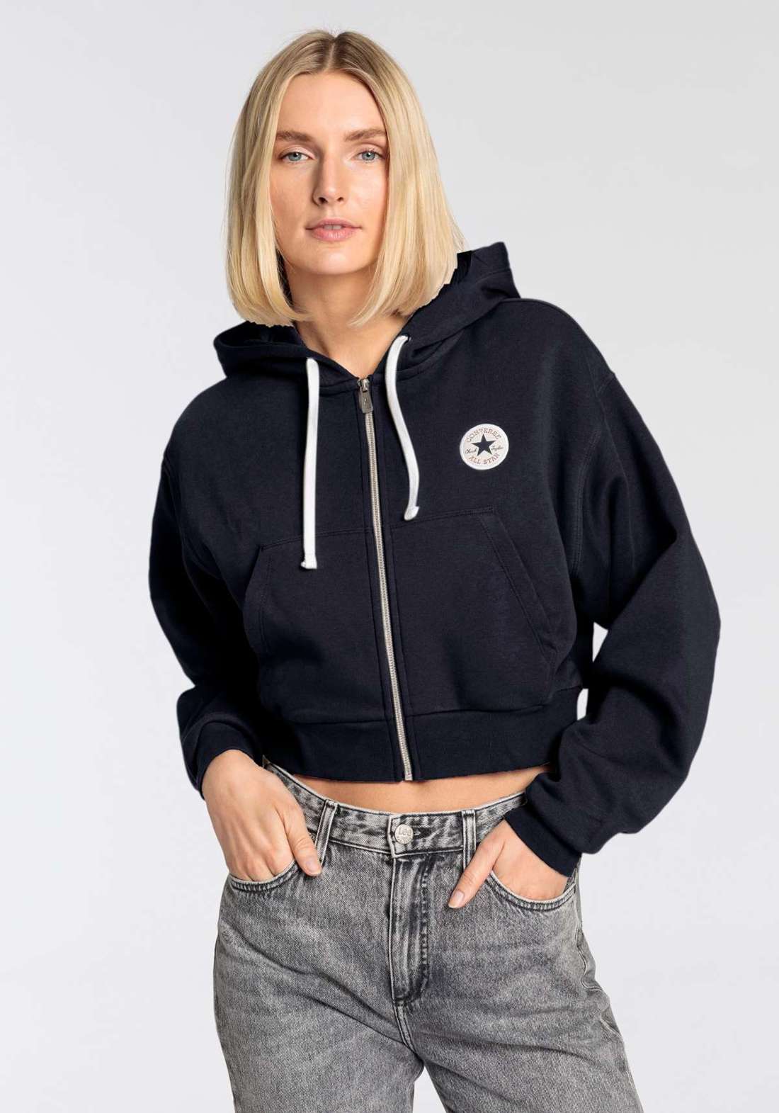 Толстовка WOMEN`S CONVERSE RETRO FULL-ZIP HOODIE