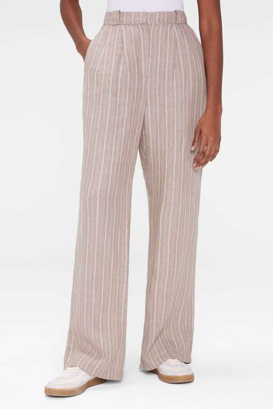 Льняные брюки со складками