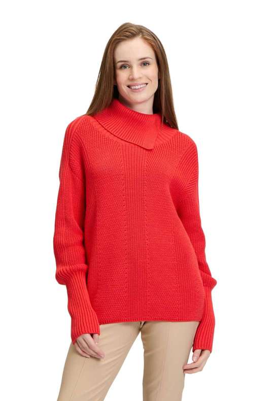 Вязаный свитер Grobstrick-Pullover mit hohem Kragen