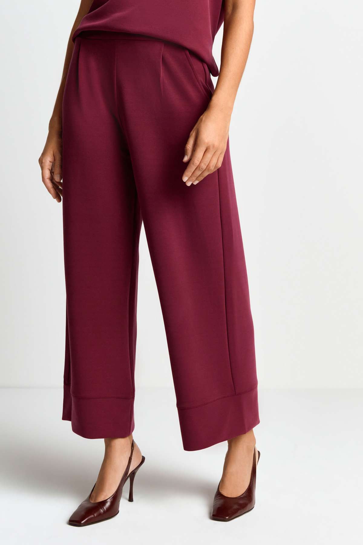 Кюлоты со складками-коробками T peached Culotte