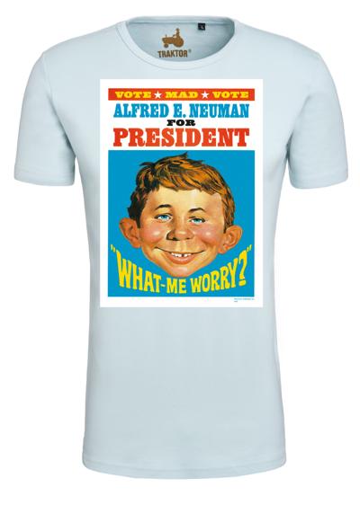 Футболка с классным принтом Mad - Alfred E. Neumann For President