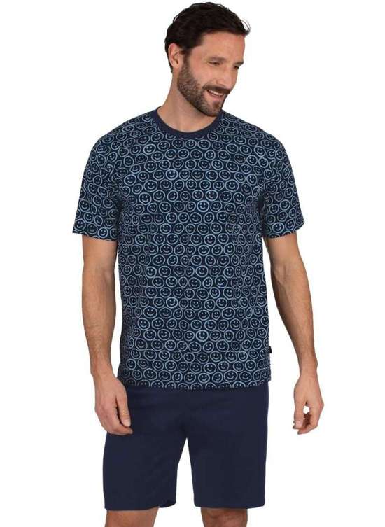 Пижамы TRIGEMA Kurzer Schlafanzug mit Smiley-Motiv