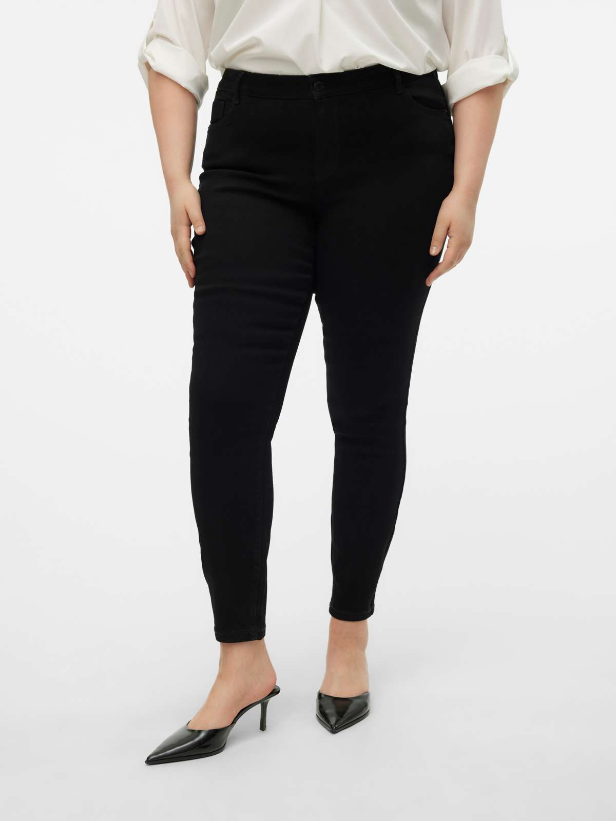 Джинсы скинни VMCELLY MR SKINNY JEANS BLK CUR NOOS