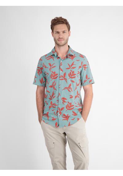 Рубашка с коротким рукавом LERROS Kurzarmhemd mit floralem Print