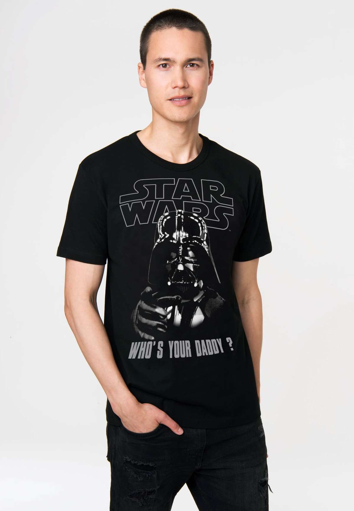 Футболка с классным принтом Star Wars - Whos Your Daddy