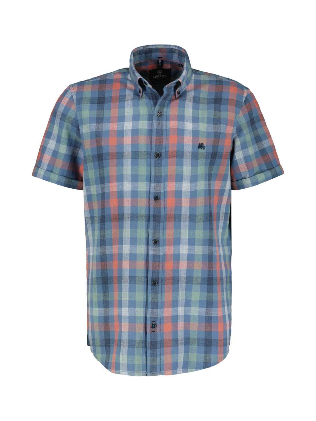 Рубашка в клетку LERROS Kariertes Kurzarmhemd