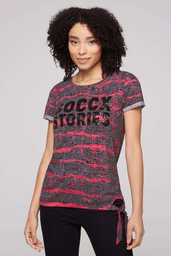 Рубашка с круглым вырезом и эластичным краем