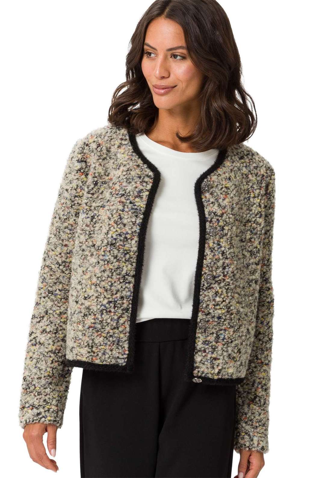 Толстовка zero Jacke mit Schmuckknöpfen