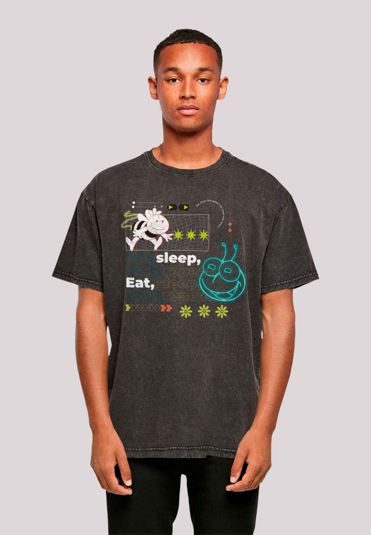 футболка Die Biene Maja Eat Sleep Rave Repeat
