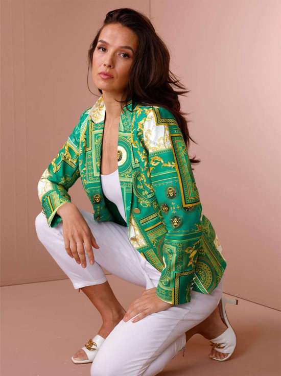 Пиджак-пиджак Seiden-Baumwoll-Blazer