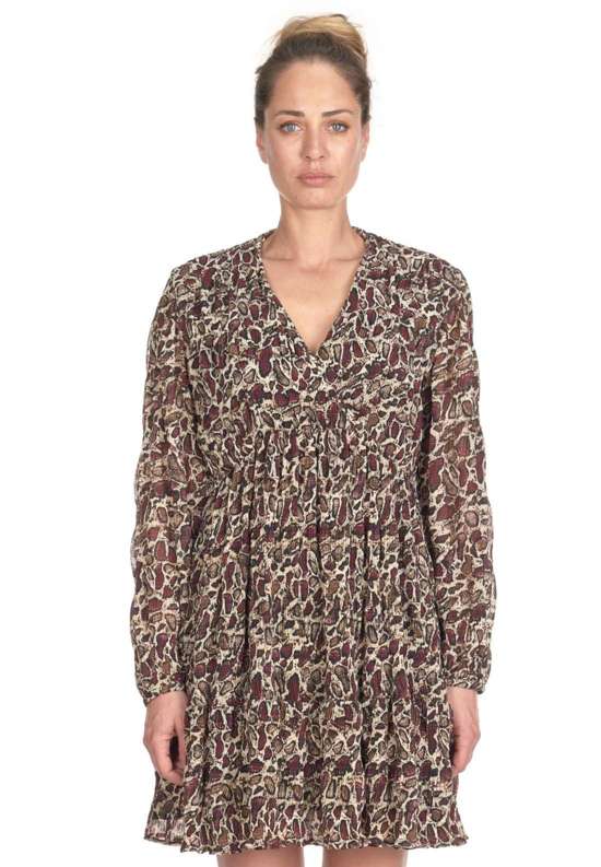 Платье из джерси с великолепным животным принтом MIHABEL