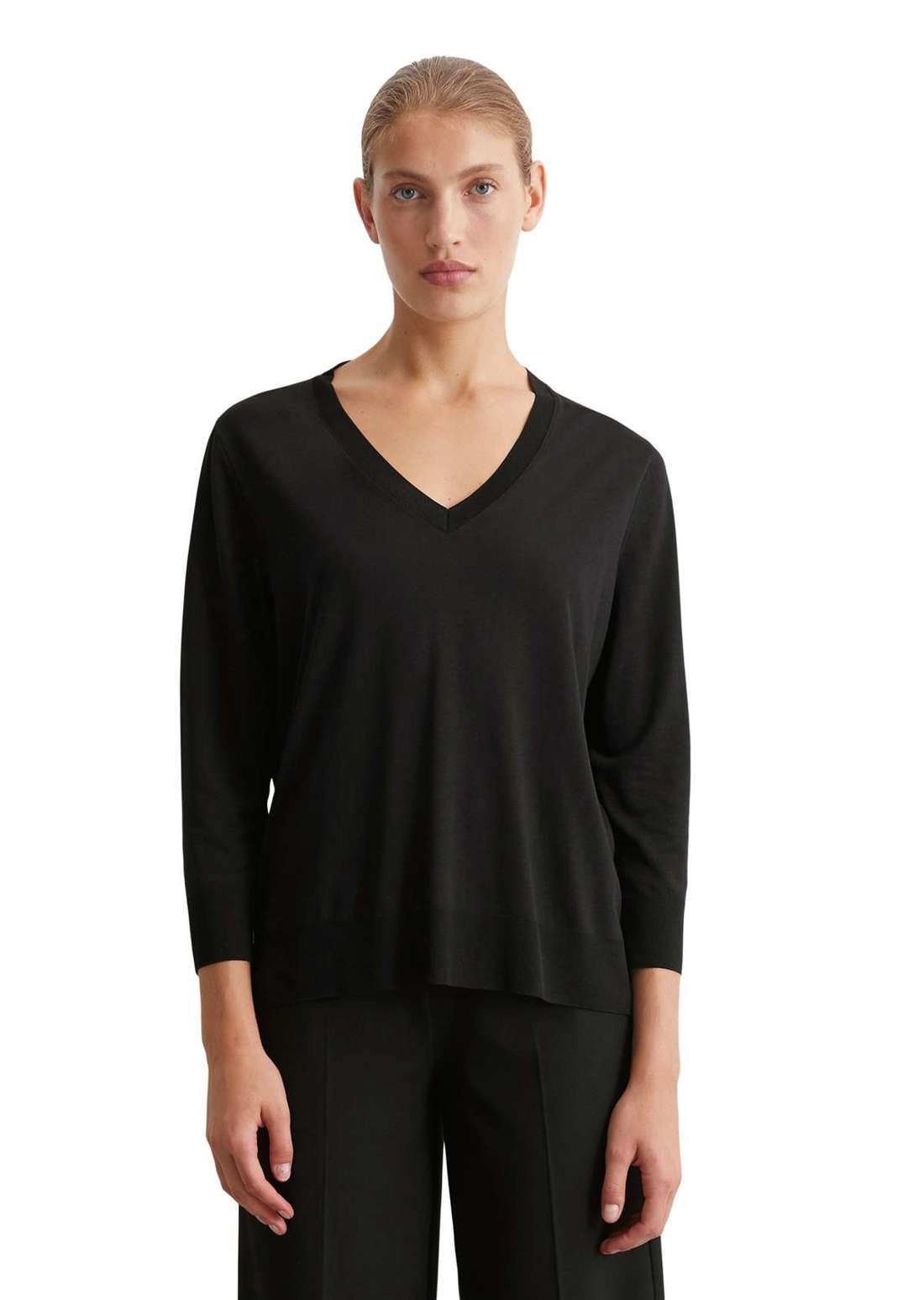 Рубашка с длинным рукавом aus TENCEL™ Lyocell-Baumwolle-Mix