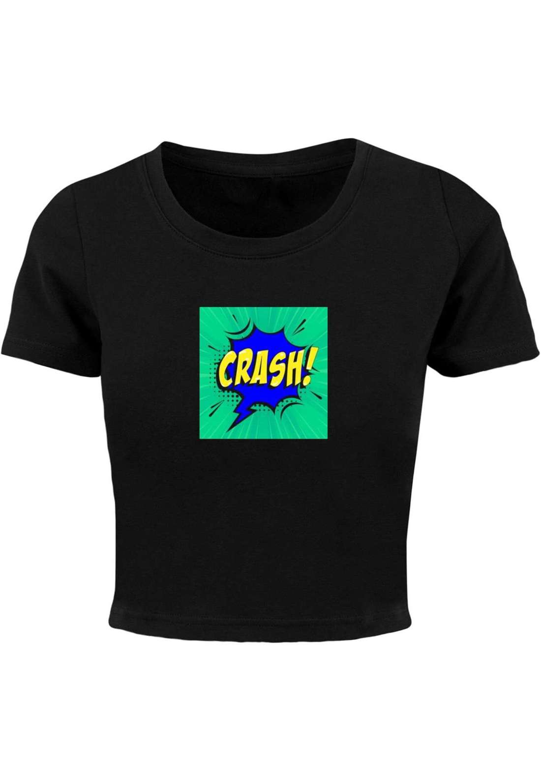 футболка Damen Ladies CRASH Comic Cropped Tee