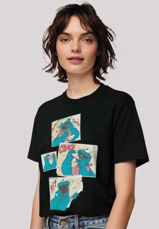 футболка Sesamstraße Cookie Monster Crunch Crack Rip