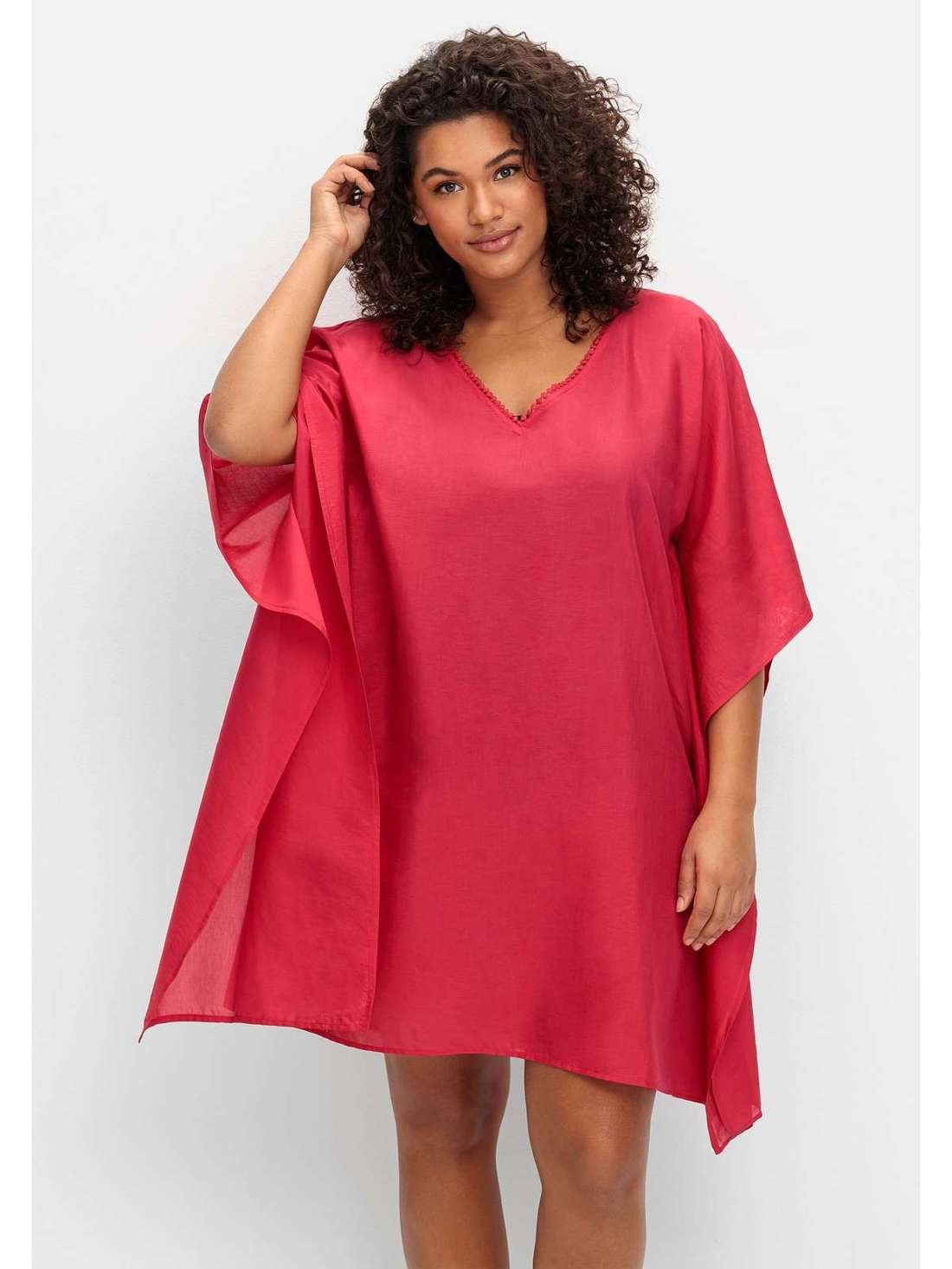 Длинная туника кроя пончо Große Größen