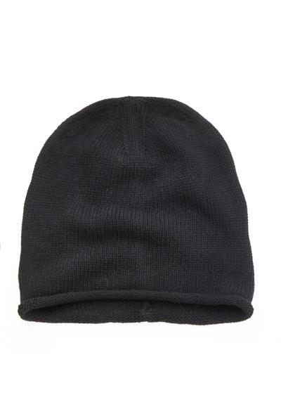 Шапка бини, вязаная шапка тонкой вязки с подвернутым краем, зимняя шапка, осенняя шапка