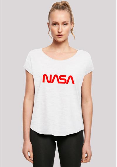 футболка Long Cut T-Shirt NASA Modern Logo White