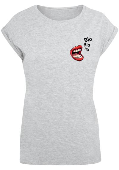 футболка Damen Ladies Bla Bla Bla Comic Extended Shoulder Tee