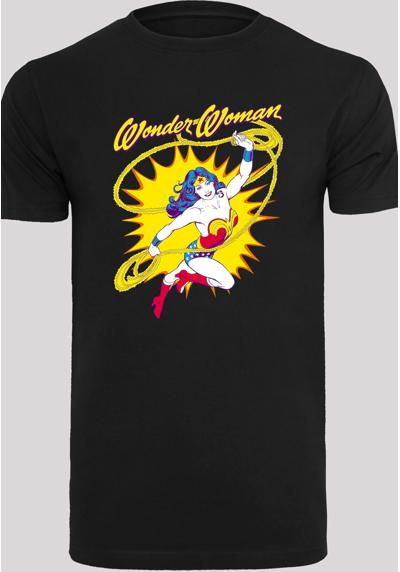 Рубашка с коротким рукавом Herren Wonder Woman Leap -BLK with T-Shirt Round Neck
