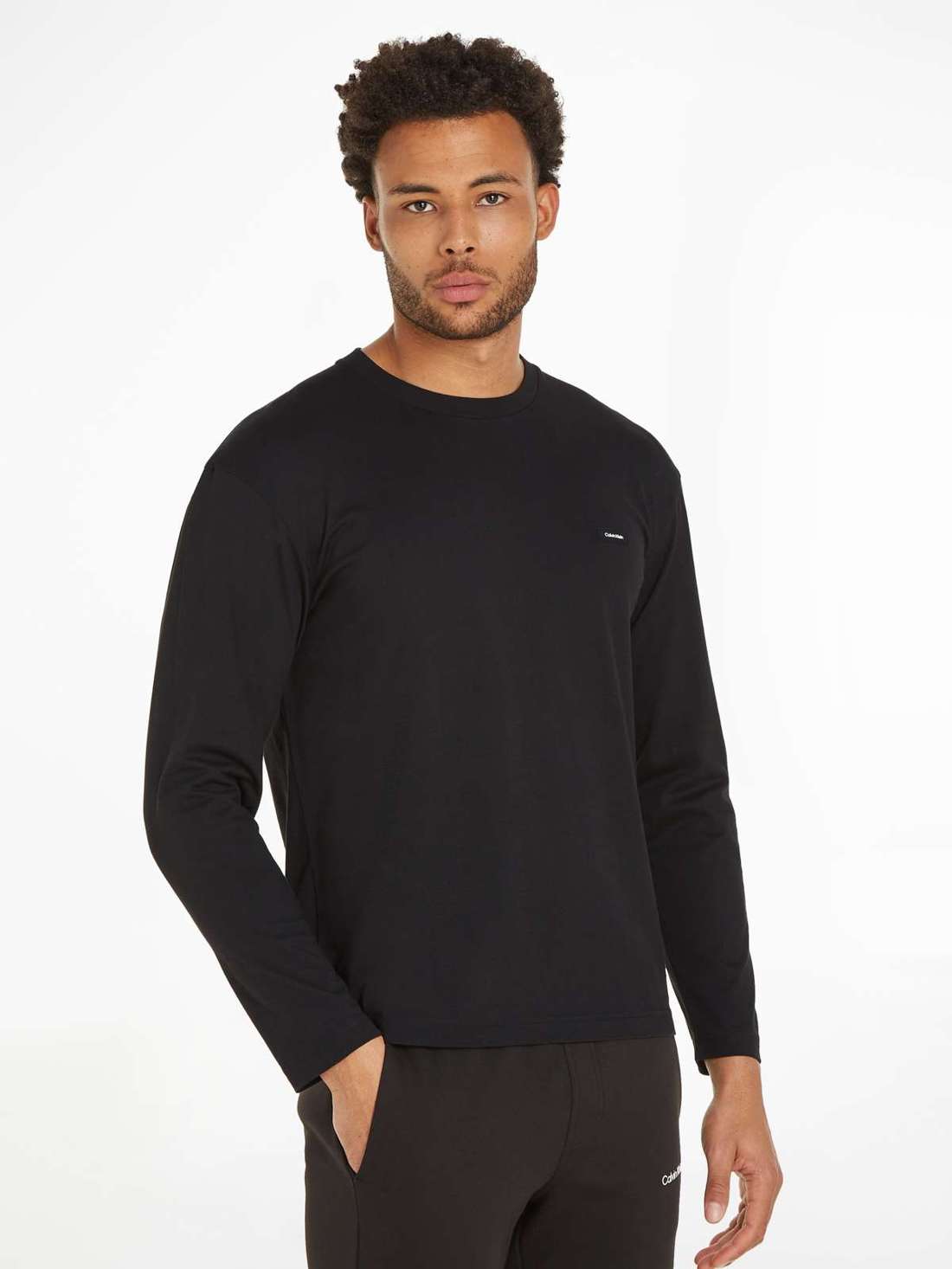 Рубашка с длинными рукавами и нашивкой-логотипом COTTON COMFORT LS T-SHIRT